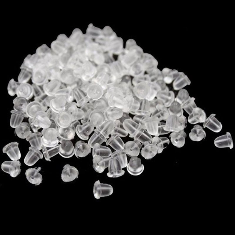 Chunney 500 Pieces Clear Earring Backs Safety Rubber Earring Clutch Earring Pads for Women - Image 3